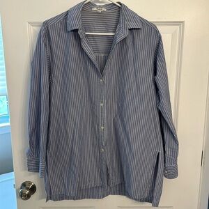 Madewell Button Up Blouse with Long Side Slits